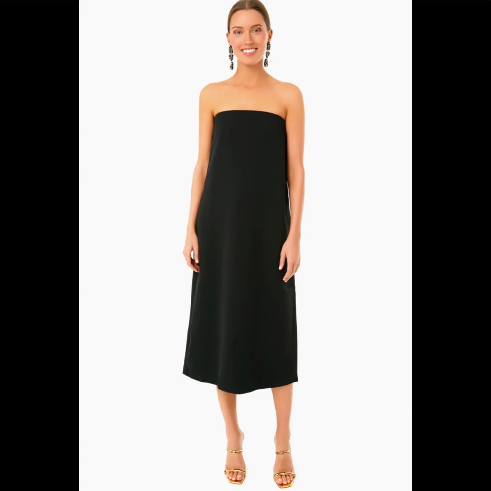 Tuckernuck Strapless Noir Crepe Marin Dress